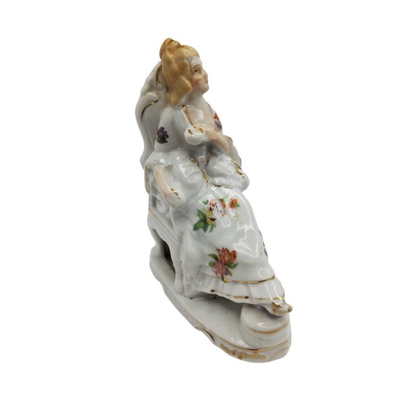 vintage 1950s beautiful Porcelain hand painted gold trim occupied japan Figurine - Picture 6 of 8